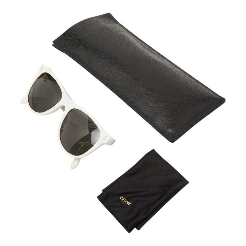 Celine Logo Sunglasses White Acetate Eyewear — view 8