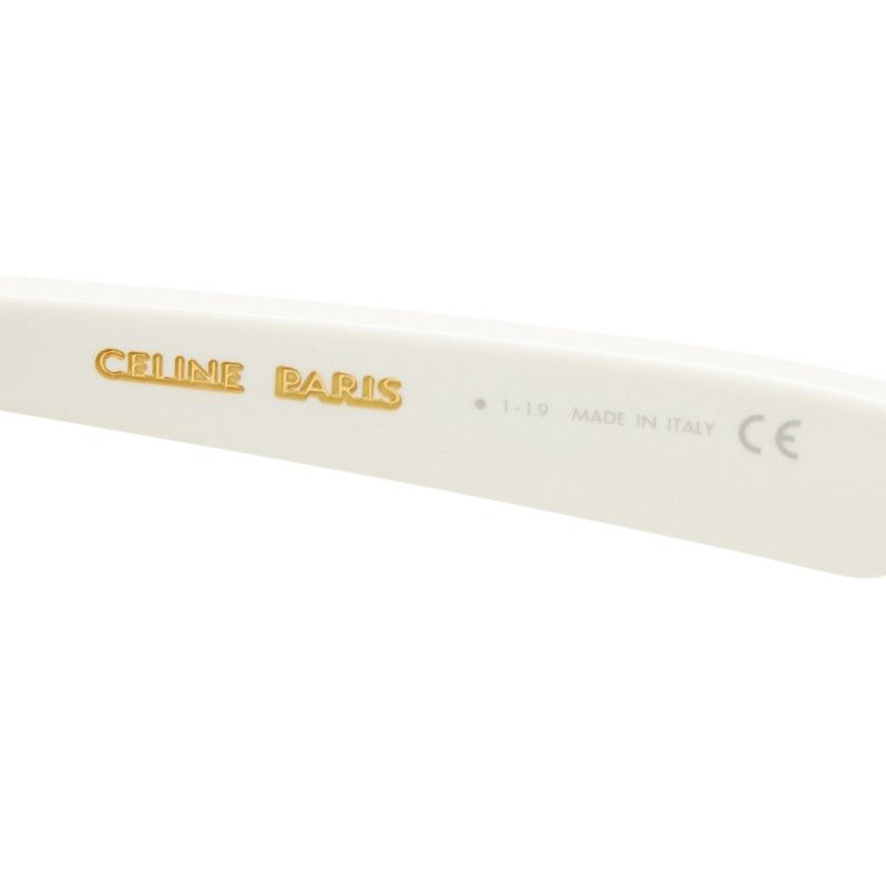 Celine Logo Sunglasses White Acetate Eyewear — view 7