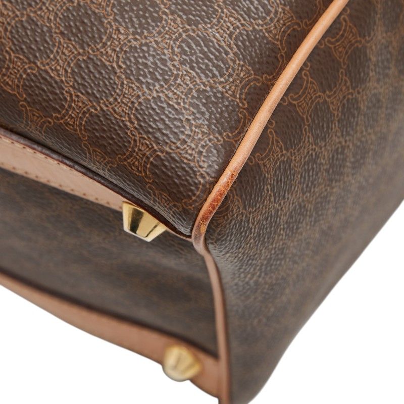 Celine Macadam Boston Bag Brown Leather — view 4