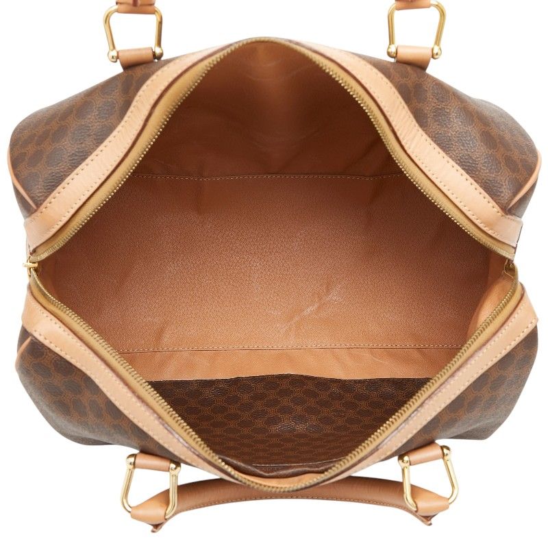 Celine Macadam Boston Bag Brown Leather — view 8
