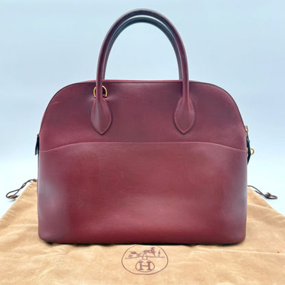 Hermes Bolide 35 Box Calf Rouge Ash Handbag — view 2