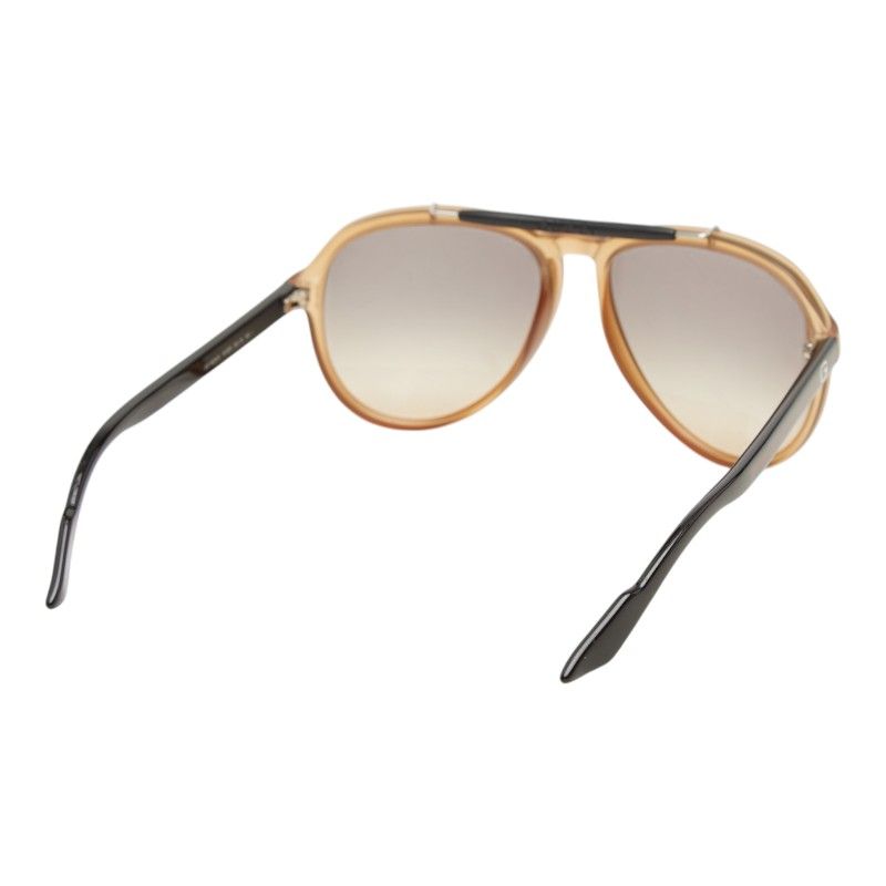 Gucci Teardrop Sunglasses Brown Black Acetate Eyewear — view 3