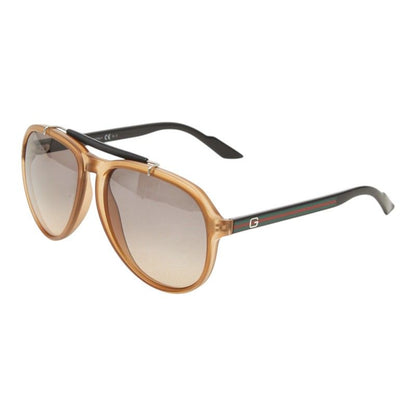 Gucci Teardrop Sunglasses Brown Black Acetate Eyewear