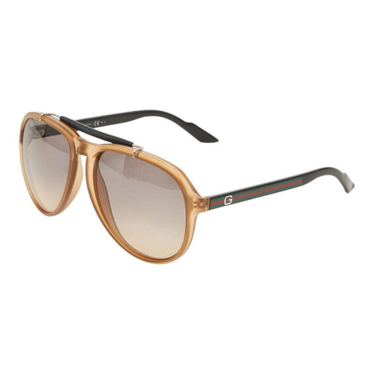 Gucci Teardrop Sunglasses Brown Black Acetate Eyewear