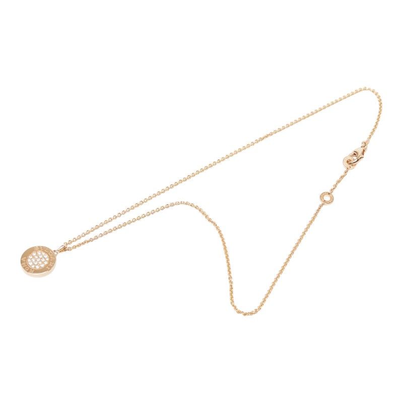 Bvlgari Chain Pendant 18K Pink Gold White Shell Diamond — view 4