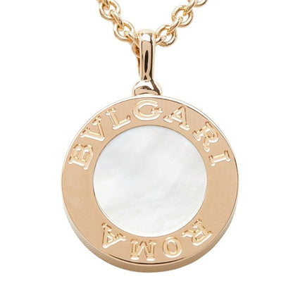 Bvlgari Chain Pendant 18K Pink Gold White Shell Diamond — view 3