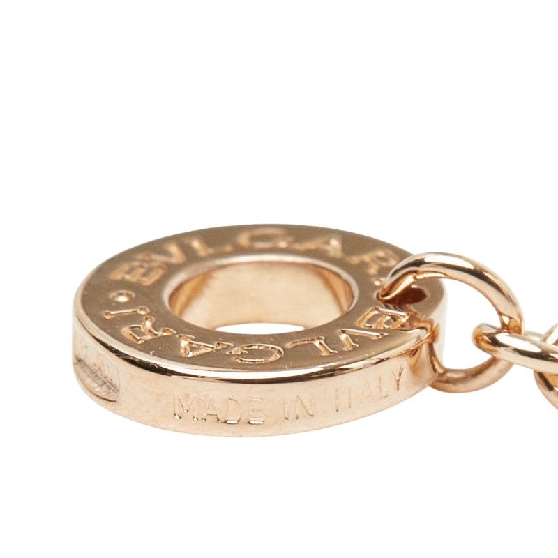 Bvlgari Chain Pendant 18K Pink Gold White Shell Diamond — view 8