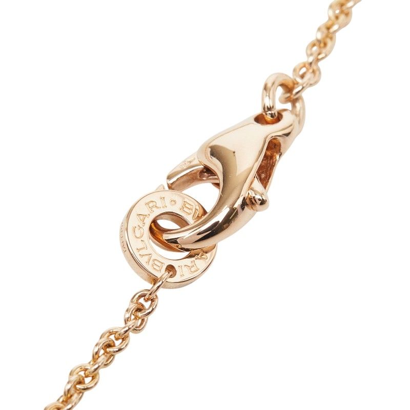 Bvlgari Chain Pendant 18K Pink Gold White Shell Diamond — view 5