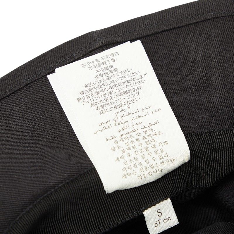 Gucci Logo Label Bucket Hat S 57 Black Red Cotton — view 7