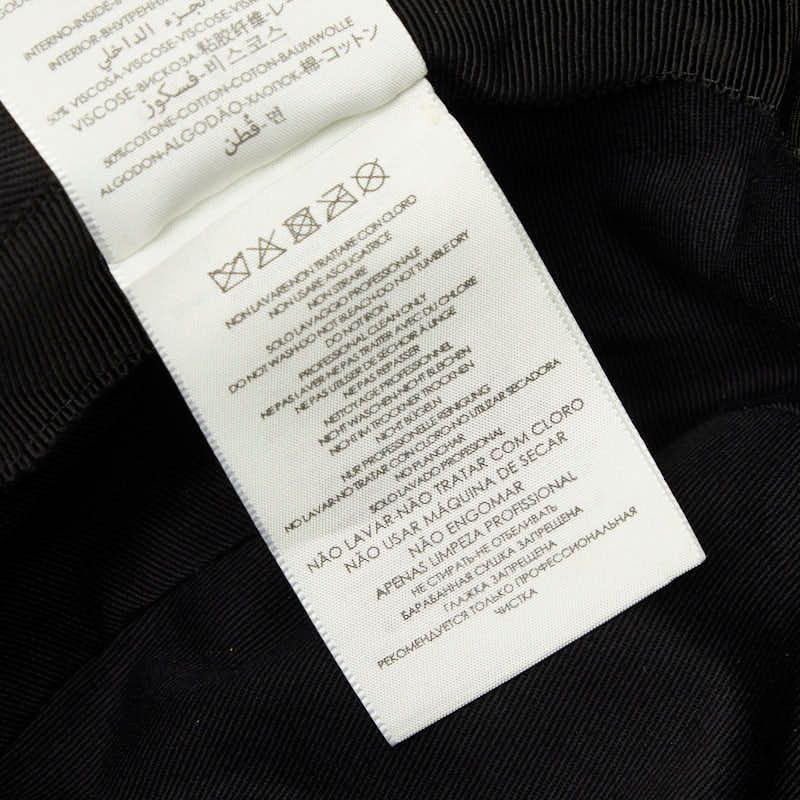 Gucci Logo Label Bucket Hat S 57 Black Red Cotton — view 9