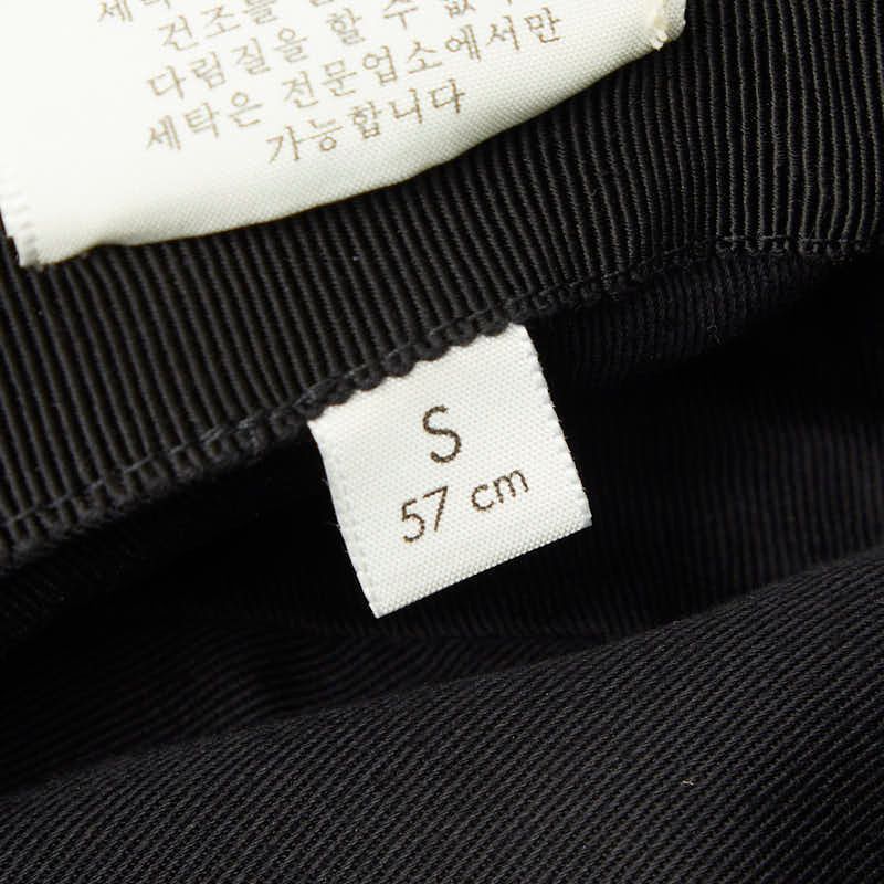 Gucci Logo Label Bucket Hat S 57 Black Red Cotton — view 6