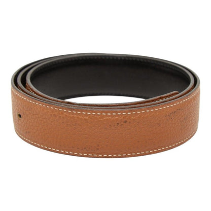 Hermes Belt 85 Buckle Brown Black Togo Box Calf — view 2