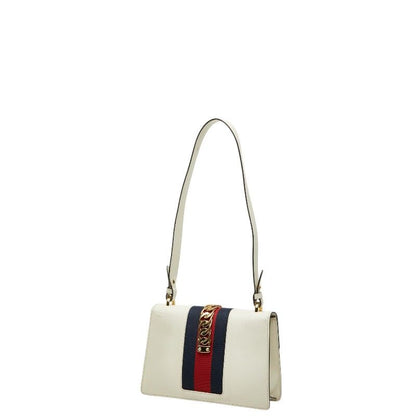 Gucci Sherry Line Sylvie Shoulder Bag White Leather — view 2