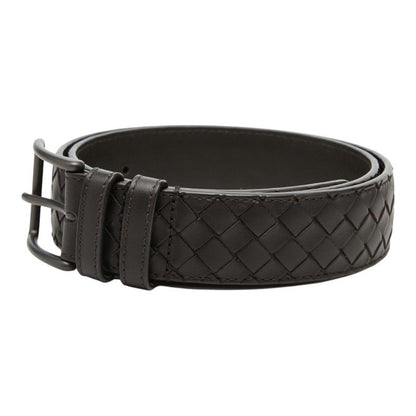 Bottega Veneta Intrecciato Belt 85 Dark Brown Leather — view 2