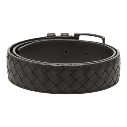 Bottega Veneta Intrecciato Belt 85 Dark Brown Leather — view 3