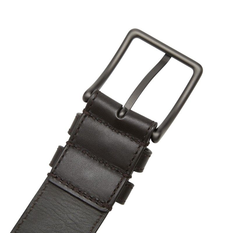 Bottega Veneta Intrecciato Belt 85 Dark Brown Leather — view 5