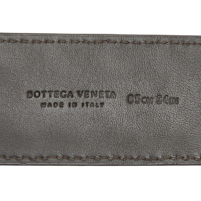 Bottega Veneta Intrecciato Belt 85 Dark Brown Leather — view 8