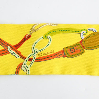 Hermes Scarf Twilly Scarves Yellow — view 4