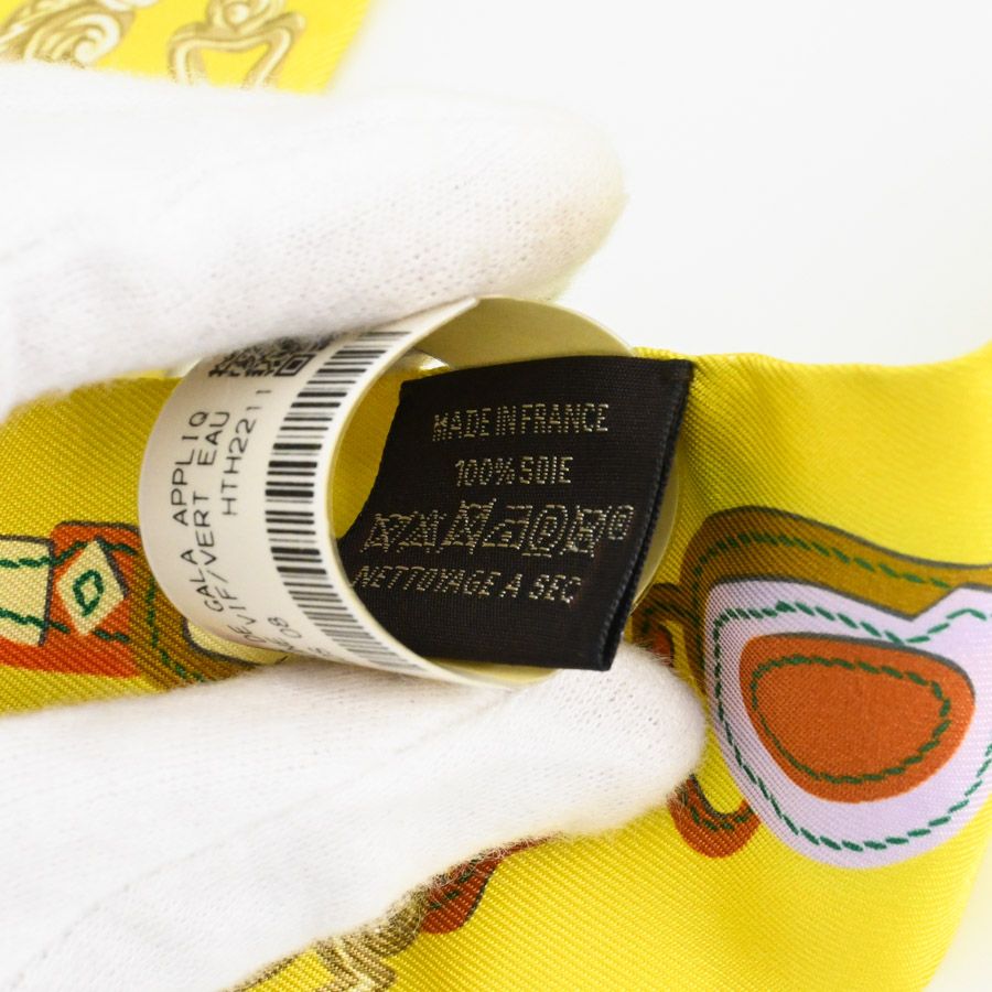 Hermes Scarf Twilly Scarves Yellow — view 5