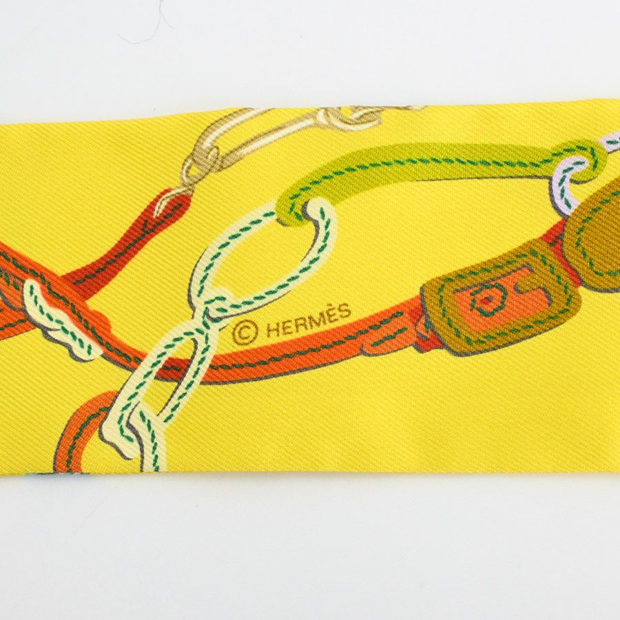 Hermes Scarf Twilly Scarves Yellow — view 4