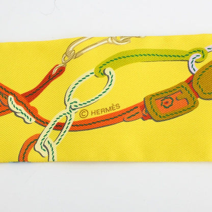 Hermes Scarf Twilly Scarves Yellow — view 4