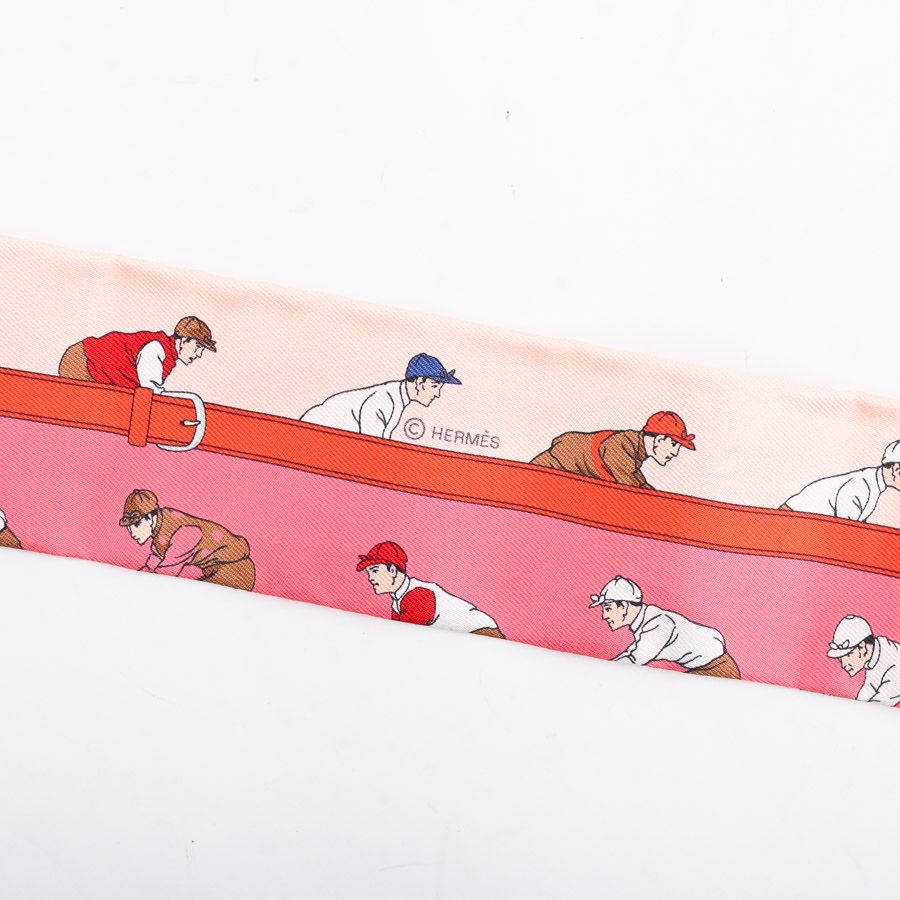 Hermes Scarf Twilly Scarves Pink — view 4
