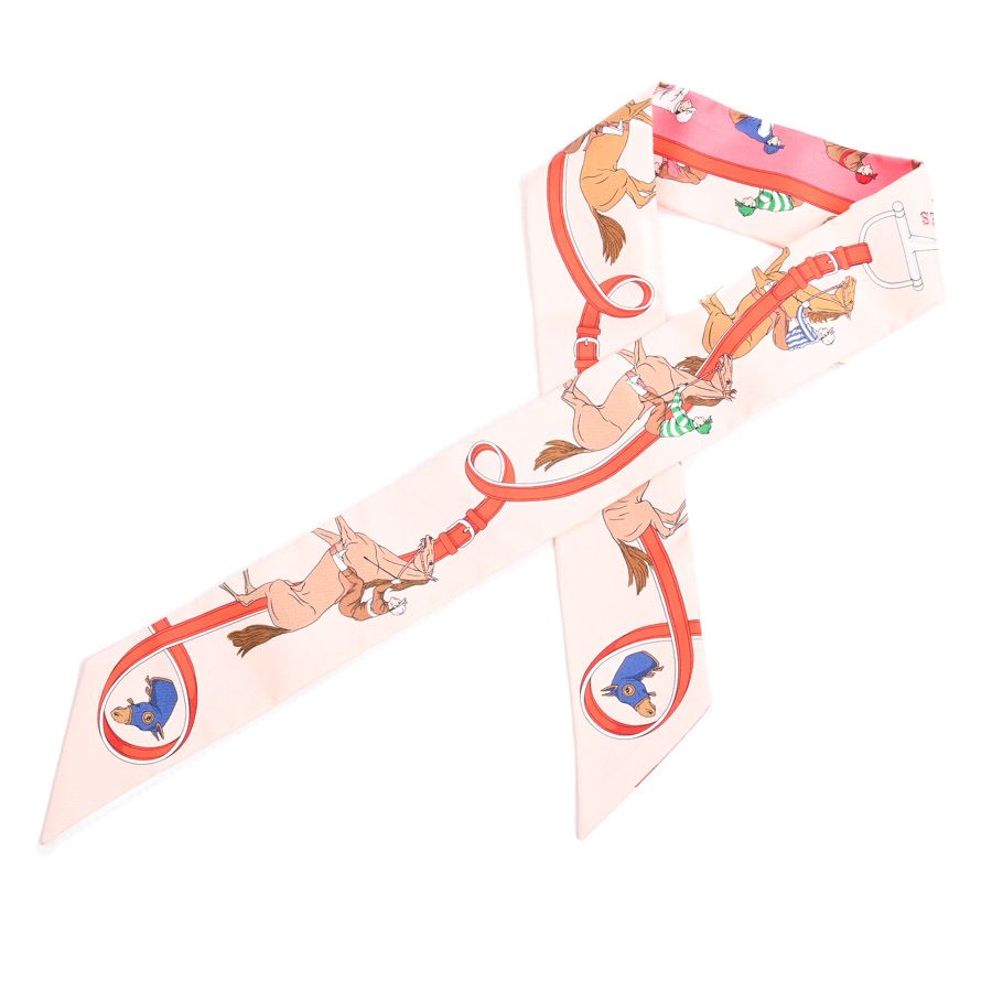 Hermes Scarf Twilly Scarves Pink
