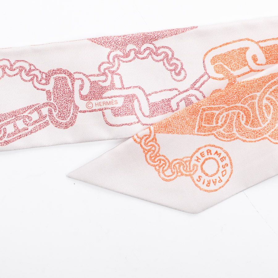 Hermes Scarf Twilly Scarves Gray — view 4