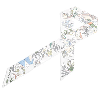 Hermes Scarf Twilly Scarves White