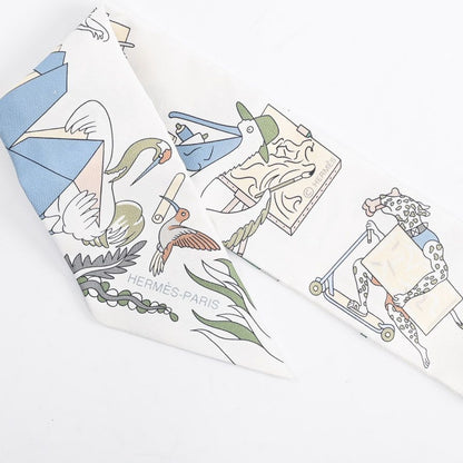 Hermes Scarf Twilly Scarves White — view 4