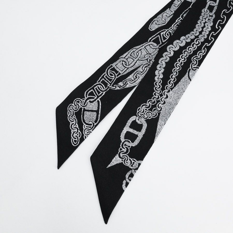 Hermes Scarf Twilly Scarves Black — view 2