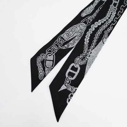 Hermes Scarf Twilly Scarves Black — view 2