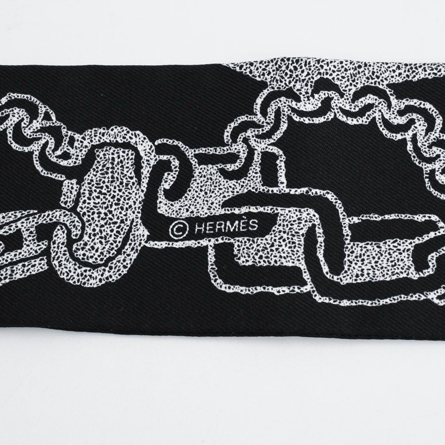 Hermes Scarf Twilly Scarves Black — view 4