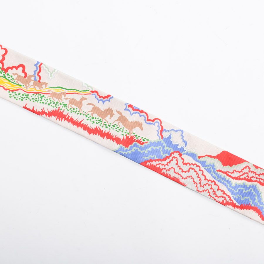 Hermes Scarf Twilly Scarves Gray — view 3