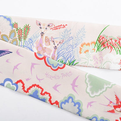 Hermes Scarf Twilly Scarves Gray — view 4