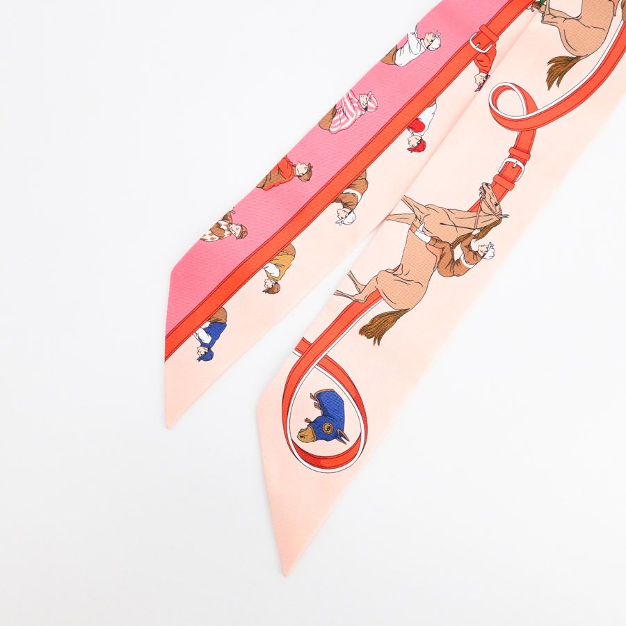 Hermes Scarf Twilly Scarves Pink — view 2