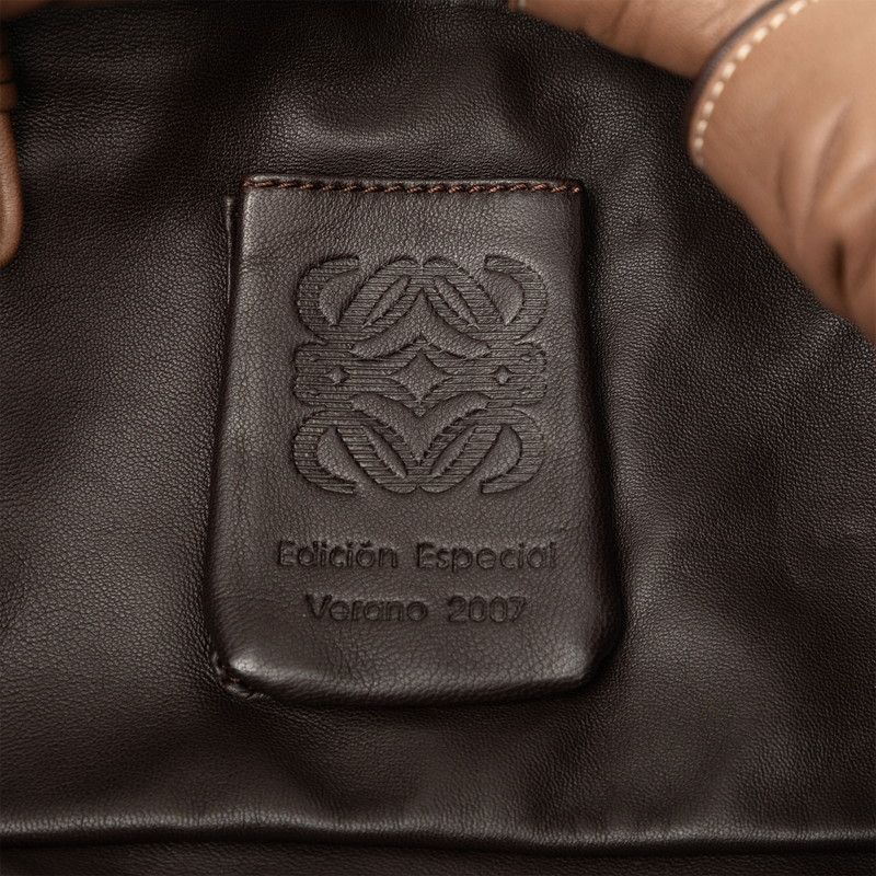 Loewe Anagram Nappa Aire Braided Tote Brown Leather — view 5