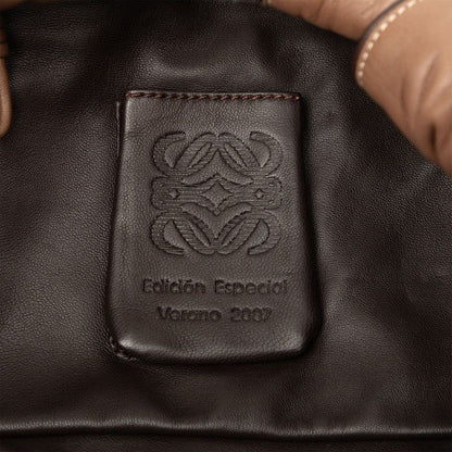 Loewe Anagram Nappa Aire Braided Tote Brown Leather — view 5