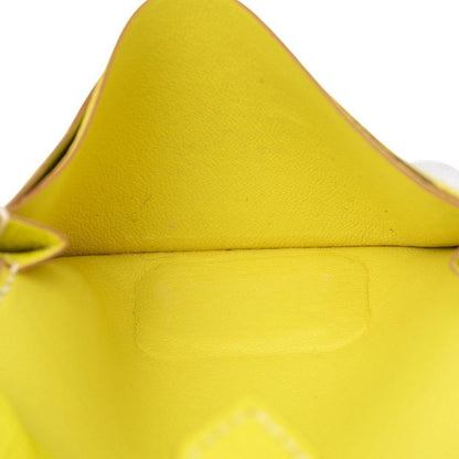 Hermes Bearn Bifold Card Case Yellow Silver Shavel — view 5