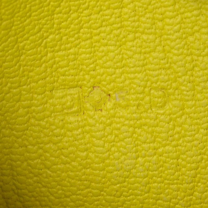 Hermes Bearn Bifold Card Case Yellow Silver Shavel — view 6