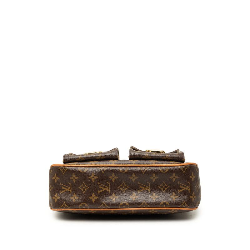 Louis Vuitton Monogram Hudson GM Shoulder Bag Brown Leather — view 3