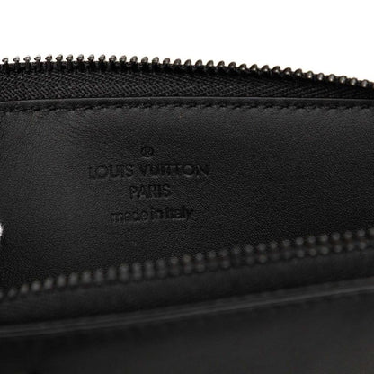 Louis Vuitton Monogram Shadow Hybrid Wallet Bifold Compact Noir Black Leather — view 7