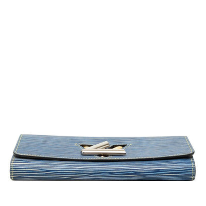 Louis Vuitton Epi Denim Portefeuille Twist Wallet Blue Leather — view 3