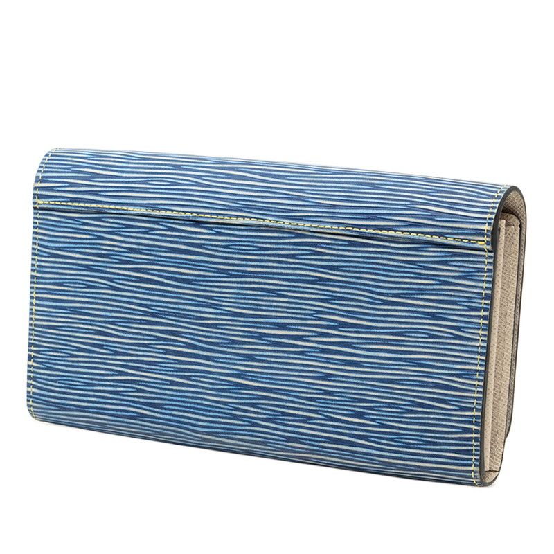 Louis Vuitton Epi Denim Portefeuille Twist Wallet Blue Leather — view 2