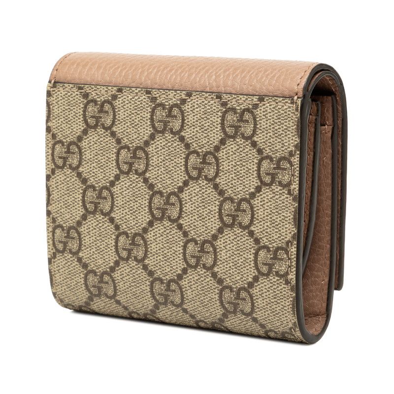 Gucci GG Marmont Supreme Bifold Wallet Beige Leather — view 2