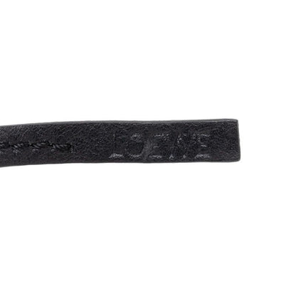 Loewe Anagram Strap Bag Charm Black Silver Leather — view 4