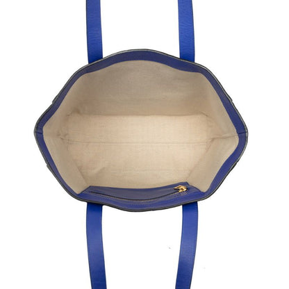 Loewe Repeat Anagram East West Tote Shoulder Bag Blue Leather — view 4