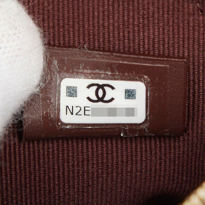 Chanel CC Logo Quilted Classic Chain Shoulder Bag Pochette Black Gold Caviar — view 8