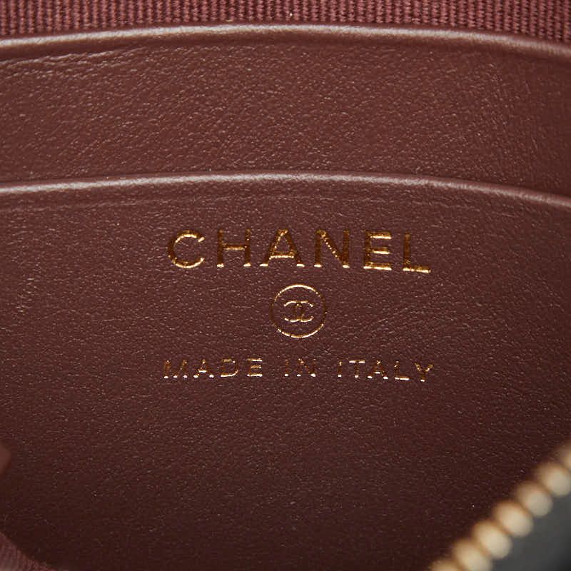 Chanel CC Logo Quilted Classic Chain Shoulder Bag Pochette Black Gold Caviar — view 7