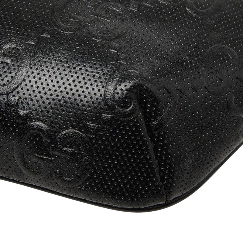 Gucci GG Embossed Belt Bag Black Leather — view 4